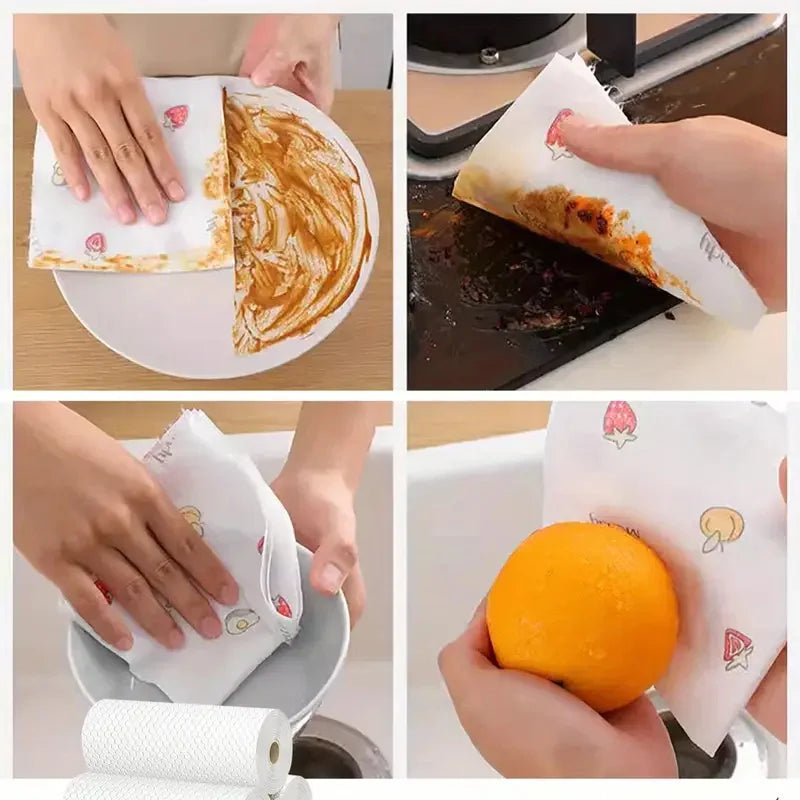 Set of 400 washable kitchen paper towels from BACKUPMYFILESNOW.COM®, dual-purpose for dry and wet cleaning, in various colors.