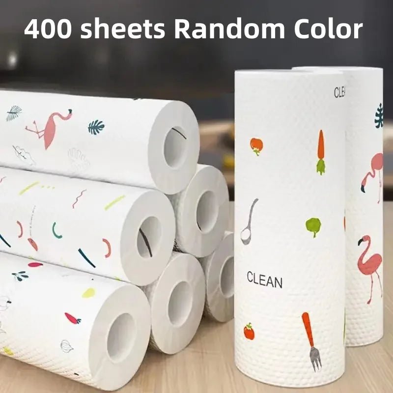 400-pack washable kitchen paper towels from BACKUPMYFILESNOW.COM® for dry and wet cleaning, including disposable dishwashing cloths