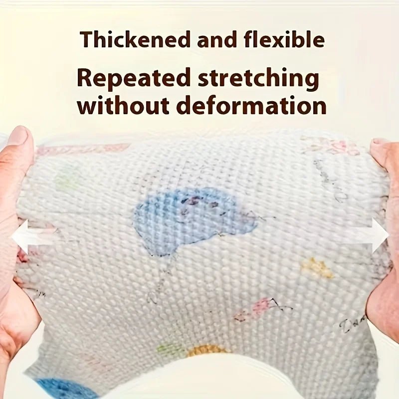 Reusable washable kitchen paper roll with random pattern, 200 sheets, 8x8 inches, ideal for home and travel cleaning.