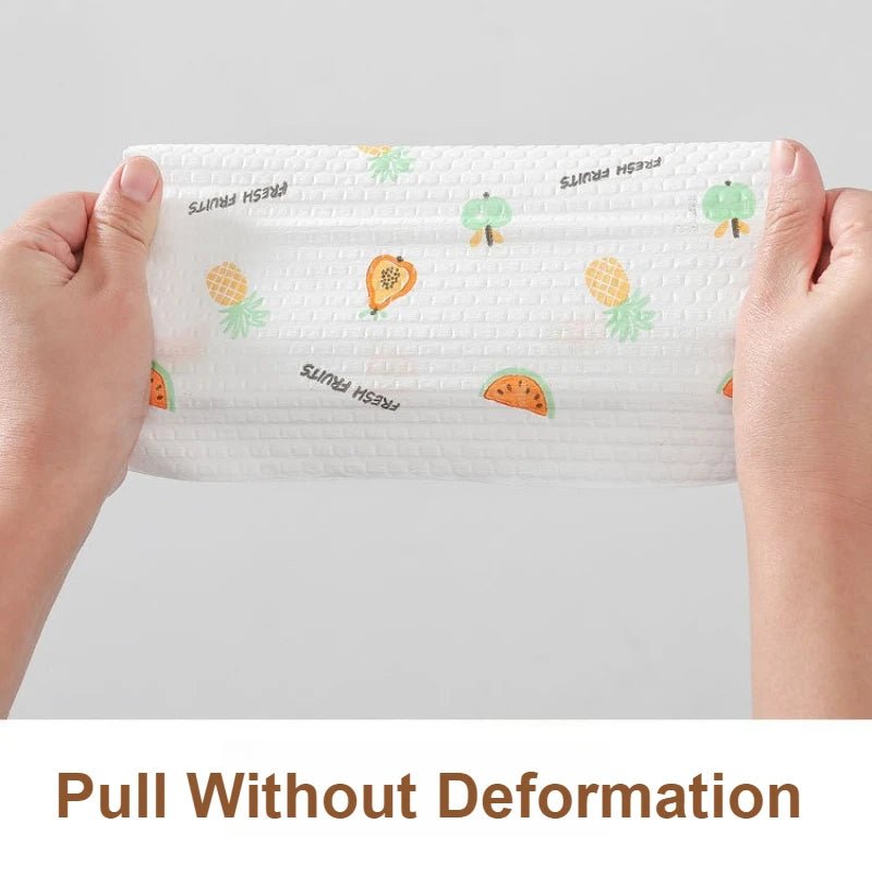 BackUpMyFilesNow washable kitchen paper roll with colorful random patterns, 200 reusable cleaning cloths, 8x8 inches.