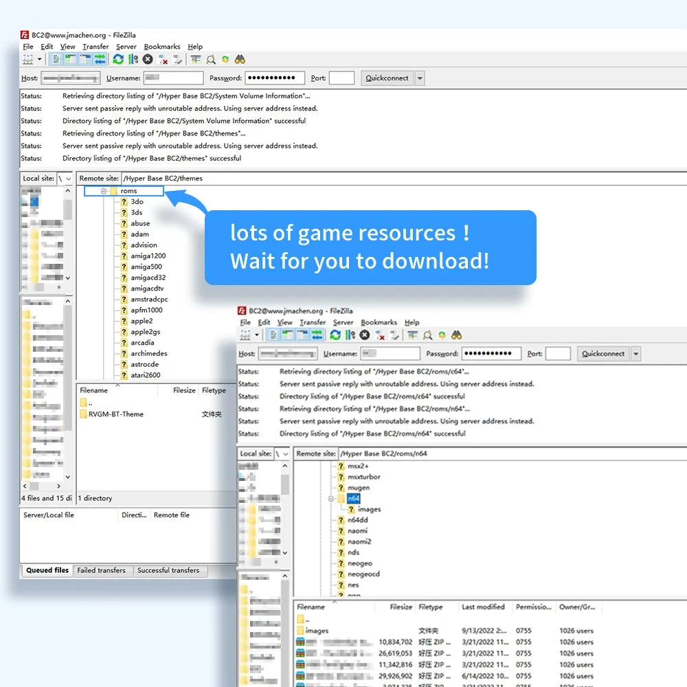 Retro gaming download resource with 110,000+ games and 70+ emulators for PS3, PS2, PS1, PSP, Wii, N64, and Retrobat on PC.