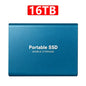 Red BACKUPMYFILESNOW® 2TB portable SSD external hard drive with USB 3.1, high-speed solid state design for laptops and PC.