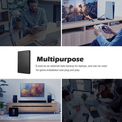 BackupMyFilesNow 500GB portable external hard drive with USB 3.0, 2.5-inch HDD for PC, MacBook, PS4, and PS5.