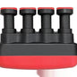Red and black BACKUPMYFILESNOW.COM® Finger Strength Trainer for improving grip and finger strength.