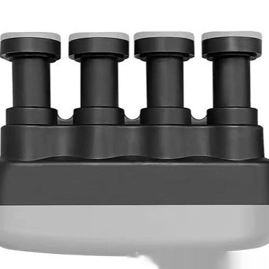 Red and black BACKUPMYFILESNOW.COM® Finger Strength Trainer for improving grip and finger strength exercises.