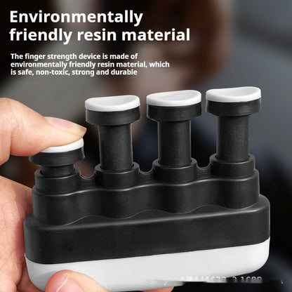 Red and black BACKUPMYFILESNOW® Finger Strength Trainer for improving grip and finger strength.