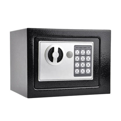 Smart digital metal security safe by BackupMyFilesNow.com, electronic safe for hotels with high security features.