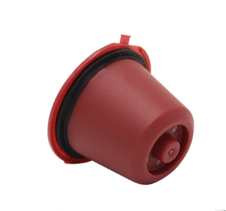 Red reusable coffee filter for coffee pods, capsule filler compatible with reusable coffee pods by BACKUPMYFILESNOW.COM®