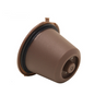 Red reusable coffee filter and capsule filler for coffee pods by BACKUPMYFILESNOW.COM®. Suitable for eco-friendly brewing.