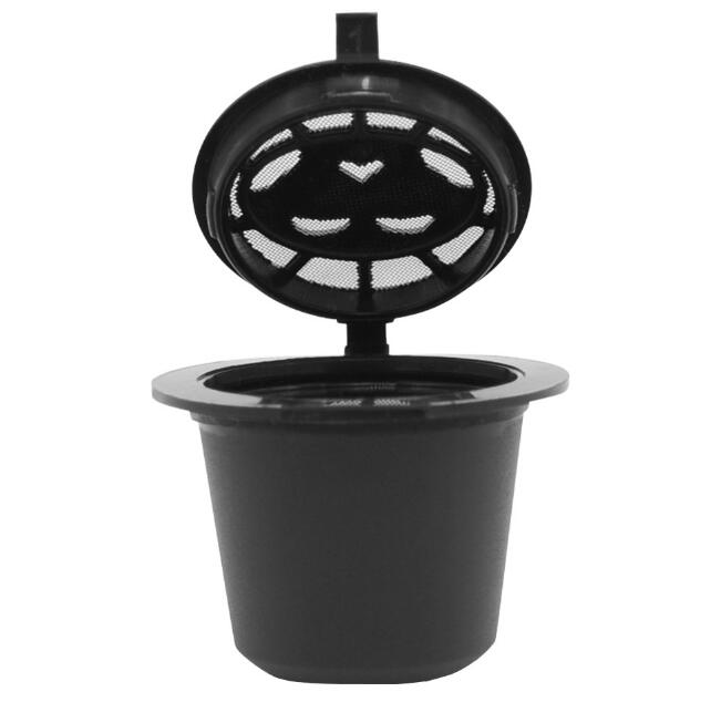 Red reusable coffee filter and capsule filler for coffee pods from BACKUPMYFILESNOW.COM® on a white background.