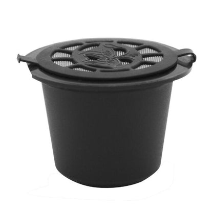 Red reusable coffee filter for coffee pods and capsules, designed for eco-friendly brewing by BACKUPMYFILESNOW.COM®.