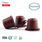 Reusable coffee filter for capsules by BACKUPMYFILESNOW.COM®, suitable for filling coffee pods with ground coffee.