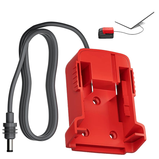 Milwaukee 18V battery adapter mini power cable by BACKUPMYFILESNOW.COM for Starlink and DC power converter.