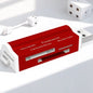Red BackupMyFilesNow high-speed USB 2.0 card reader with multiple slots for Micro SD, SDHC, TF, MMC, M2, and Memory Stick.