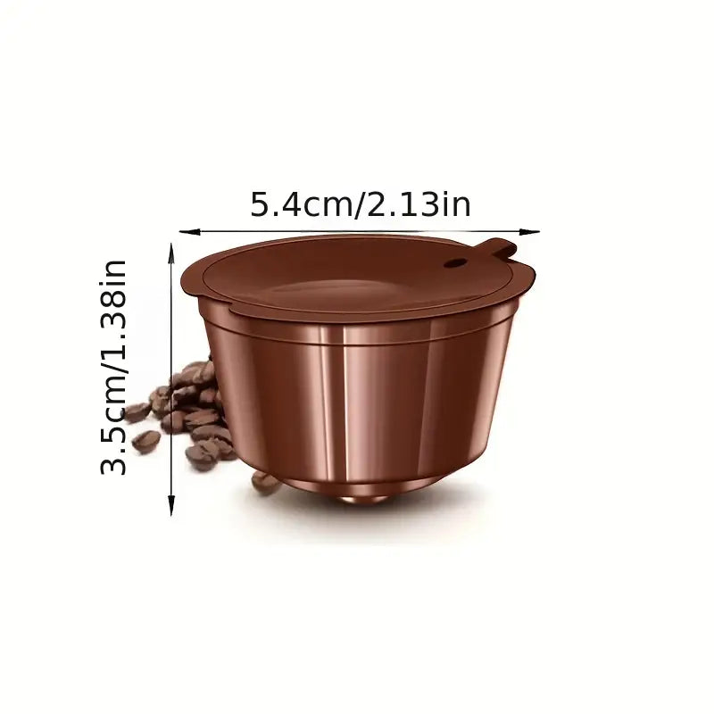 Red reusable coffee capsule filter for coffee machine, compatible with espresso makers, by BackupMyFilesNow.com, single pack.
