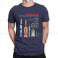 Vintage SpaceX Raptor Saturn VSLS Saturn IB space shuttle graphic T-shirt for men, cotton fabric, Gothic summer style.