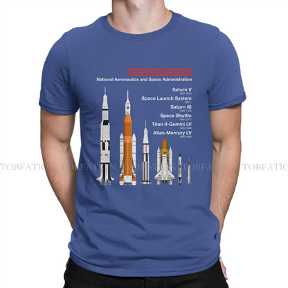 SpaceX Raptor Saturn VSLS Saturn IB space shuttle graphic t-shirt for men, vintage goth summer cotton top, Harajuku style.