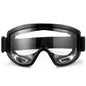 Clear safety goggles with anti-fog and anti-splash features, providing dust-proof eye protection for industrial and lab work.