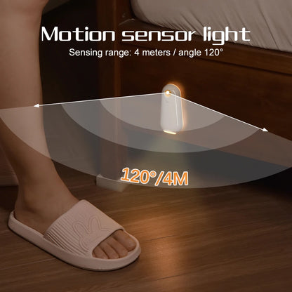 Smart toilet night light with 7-color RGB LED, motion sensor, gradient lighting for washroom and commode illumination.