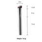 Rose gold professional foundation brush with synthetic hair, angled flat top, aluminum handle, customized logo for makeup application.