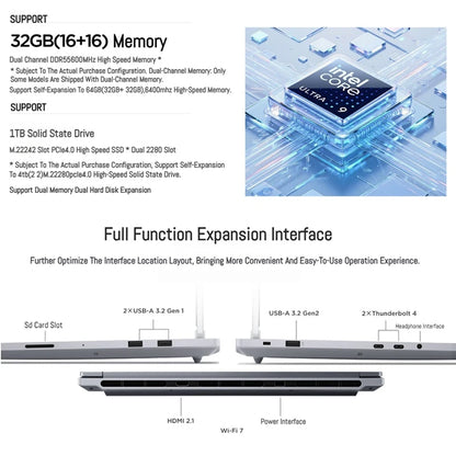 ThinkBook 16p 2025 laptop with Intel Core Ultra 9, GeForce RTX 5060/5070, 32GB DDR5, 1TB SSD, 16" 3.2K IPS display