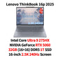 ThinkBook 16p 2025 laptop with Intel Core Ultra 9, GeForce RTX 5060/5070, 32GB DDR5, 1TB SSD, 16-inch 3.2K IPS display.