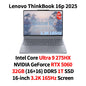 ThinkBook 16p 2025 laptop with Intel Core Ultra 9, GeForce RTX 5060/5070, 32GB DDR5, 1TB SSD, 16" 3.2K IPS display.