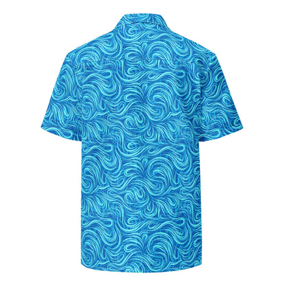 Tsunami Island Party Hawaiian shirt by BACKUPMYFILESNOW.COM®, featuring vibrant tropical island print for summer wear.
