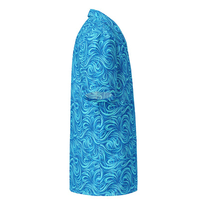 Tsunami Island Hawaiian shirt by BACKUPMYFILESNOW.COM®, featuring vibrant tropical island print, short sleeves, and button-down style.