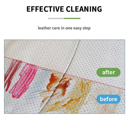 Car interior cleaner by BACKUPMYFILESNOW® for leather, fabric, and dashboard surfaces, featuring a water-free, multipurpose cleaning tool.