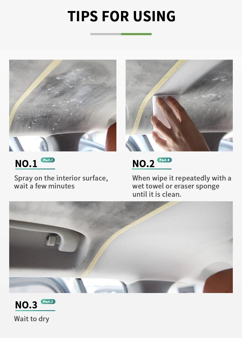 BackupMyFilesNow® Car Interior Cleaner agent for leather, fabric, and dashboard cleaning, water-free auto interior cleaning tool.