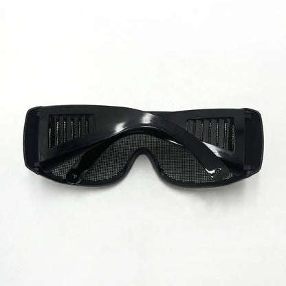 Steel wire metal mesh safety goggles from BACKUPMYFILESNOW.COM® with impact-resistant, breathable design for men and women.