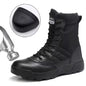 Men's steel toe tactical hiking desert boots with stab-proof and smashing protection, suitable for outdoor work and safety.