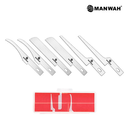 Mini hand saw kit with three craft blades from Model Craft Tools, ideal for hobby and DIY hand cutting projects.