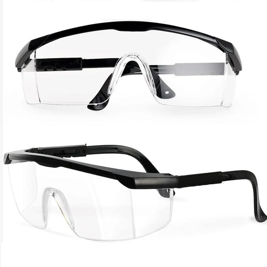 Clear anti-fog safety glasses with over-spec design, ANSI Z87 approved protective eyewear for industrial and lab use.