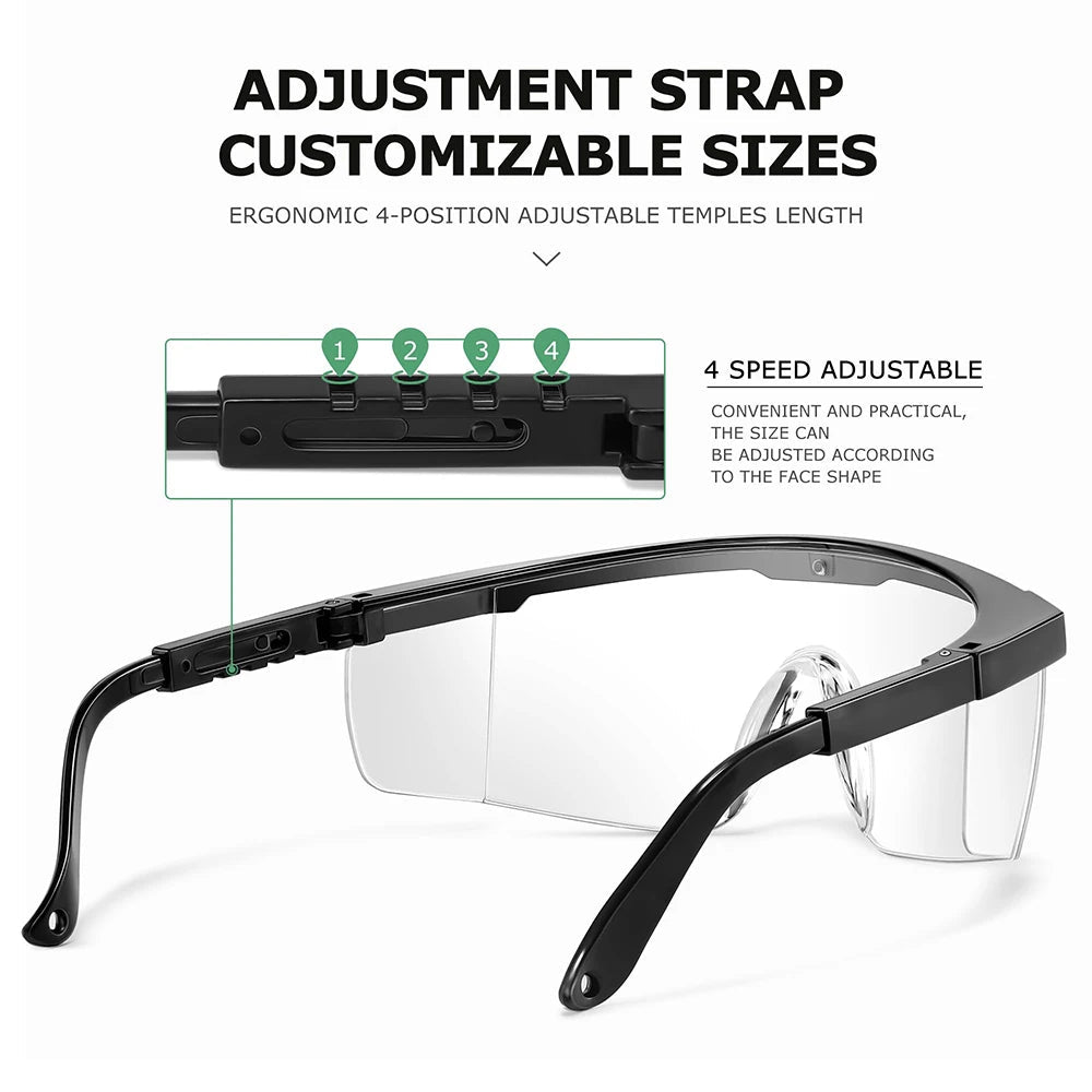 Clear anti-fog safety goggles by BACKUPMYFILESNOW.COM® with wide vision, over-spec design, ANSI Z87 approved for industrial and lab use.