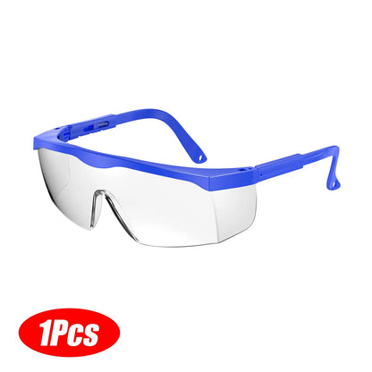 Clear anti-fog safety glasses with protective over-spec design, wide-vision lens, ANSI Z87 approved for industrial and lab use.
