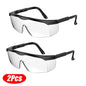 Clear anti-fog safety glasses with wide-vision design, over-spec fit, ANSI Z87 approved, ideal for industrial work and lab protection.
