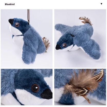 PVC flapping bird cat toy with a shaking motion, designed to entertain cats and stimulate their hunting instincts.