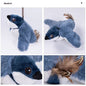 PVC flapping bird cat toy with a shaking motion, designed to entertain cats and stimulate their hunting instincts.
