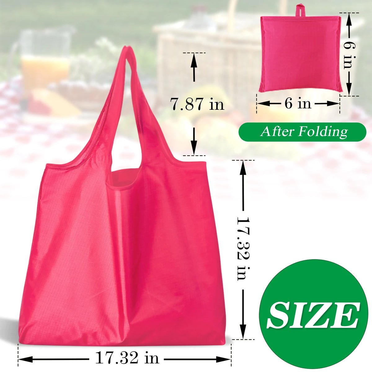Set of four reusable grocery bags from BackupMyFilesNow, foldable, machine washable, eco-friendly shopping tote bags.