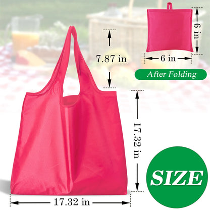 Set of four reusable grocery bags from BackupMyFilesNow, foldable, machine washable, eco-friendly shopping tote bags.