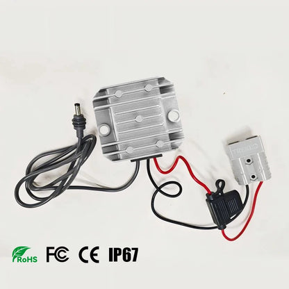 Backupmyfilesnow Starlink Mini 12V Adapter waterproof step-up converter with Anderson plug for RV, marine, and off-grid use.