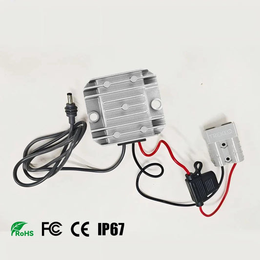 Backupmyfilesnow Starlink Mini 12V Adapter waterproof step-up converter with Anderson plug for RV, marine, and off-grid use.