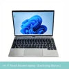 Silver 14-inch touch screen 2-in-1 yoga laptop with Intel N95, 16GB RAM, 32GB storage, Face ID, metal design by BackupMyFilesNow.com