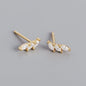 925 Sterling Silver Water Drop Zircon Earrings for Women, geometric design, fashion metal wind stack earrings by Hainon