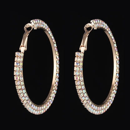 Luxury round crystal hoop earrings for women featuring sparkling crystals and a polished silver finish, from BACKUPMYFILESNOW.COM®