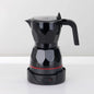 Red portable electric coffee maker with 150ml capacity, 3 cups, aluminum mocha pot, suitable for 110V/220V home use.