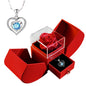 Silver heart mom necklace in a Christmas gift box set by BACKUPMYFILESNOW.COM®, perfect for holiday gifting.