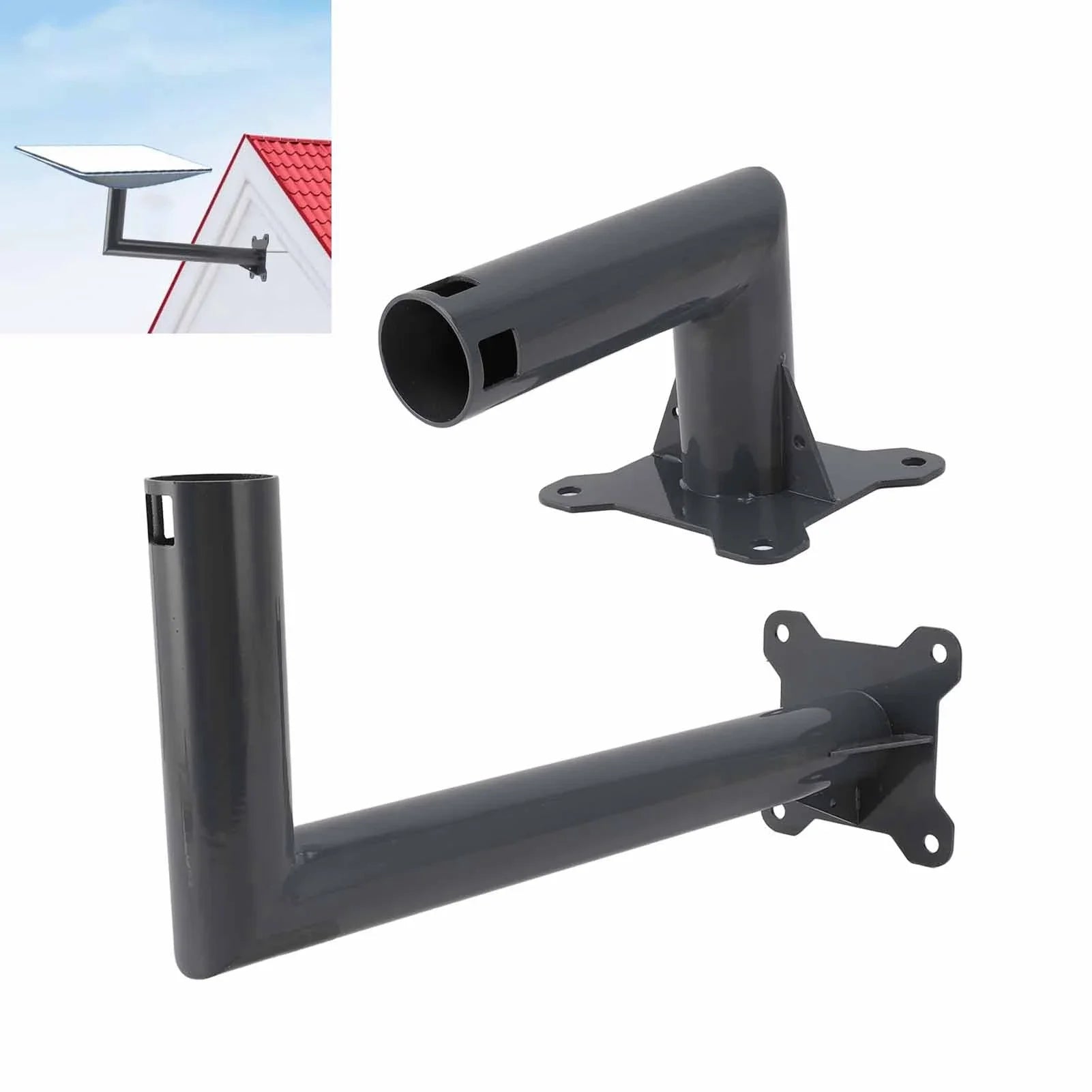 Heavy-duty aluminum alloy mounting kit for Starlink internet dish, designed for roof or wall installation by BACKUPMYFILESNOW.COM®.